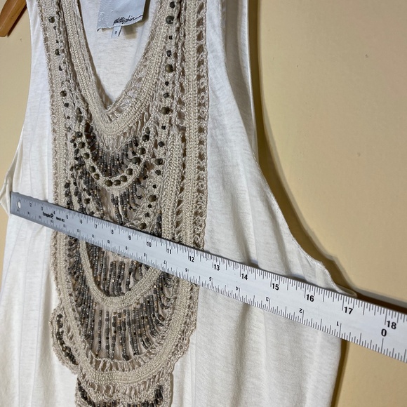 Elegant Embellished White Tank Top - Picture 7 of 8